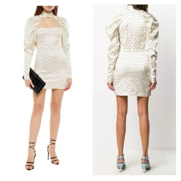 Rotate Birger Polka Dot Long Sleeve Dress - Picture 8 of 13